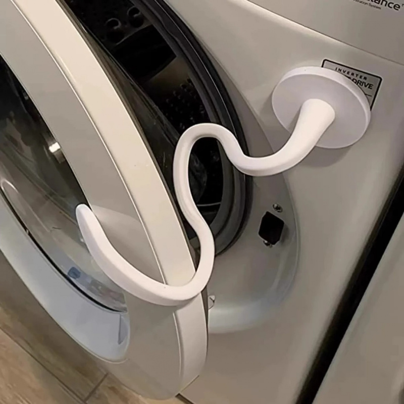 Strong Magnetic Washing Machine Door Bracket, Snake Shaped Silicone, Front Door Magnet