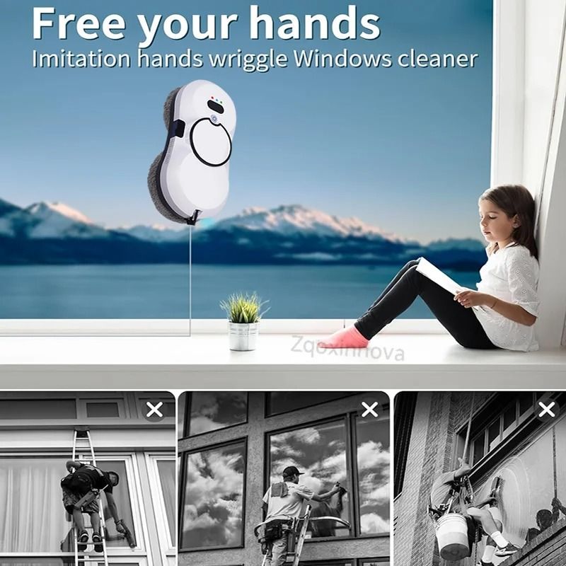 UPS System Robot Window Cleaner Vacuum Smart Home Appliance Auto Clean Glass Windows Washer