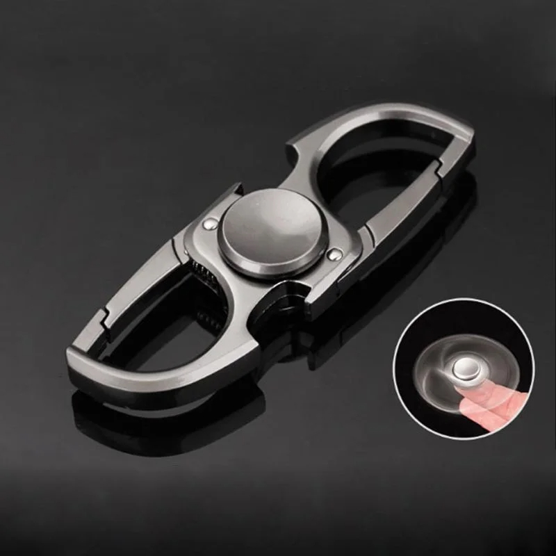 Zinc Alloy Spinner Anti-Anxiety Toy, Portable Stress Reliever, Keychain & Bottle Opener for Adults