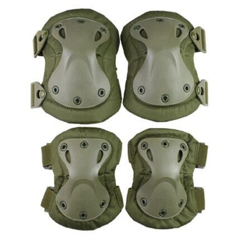 Military Knee and Elbow Pads, Tactical Kneecap Protector for Army, Airsoft, Outdoor Sports, Working, Hunting, Skating
