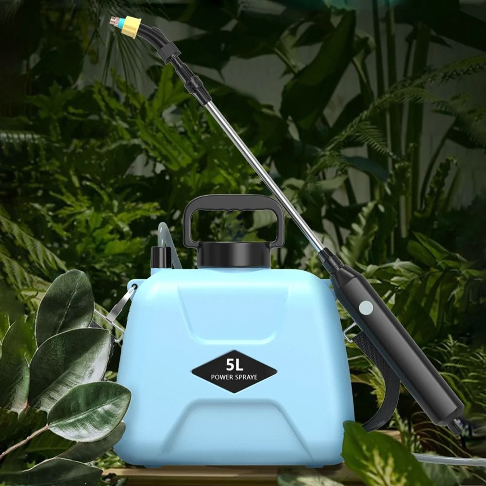 Rechargeable 5L Electric Garden Sprayer with 360 Degree Rotating Nozzle and Shoulder Strap