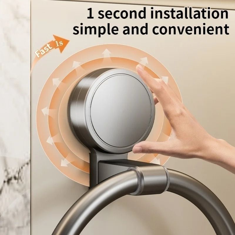 No Drill Suction Cup Towel Ring Wall Mount Hand Towel Holder