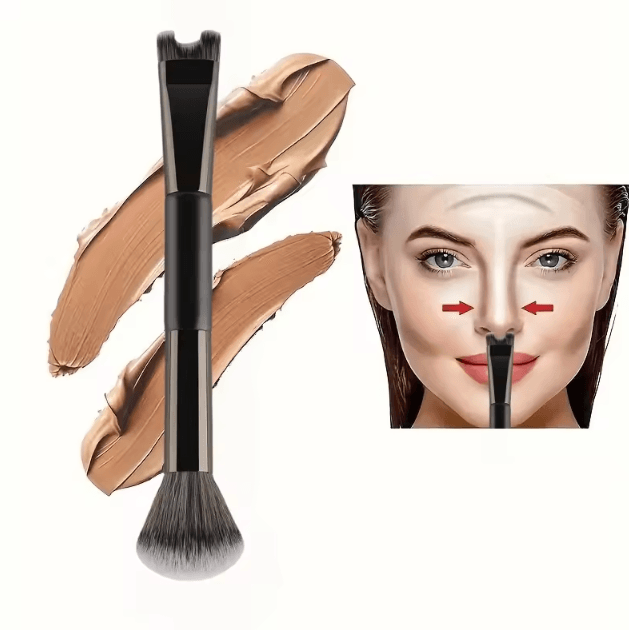 Dual End U Shaped Nose Contour Brush for Precision Sculpting and Seamless Blending