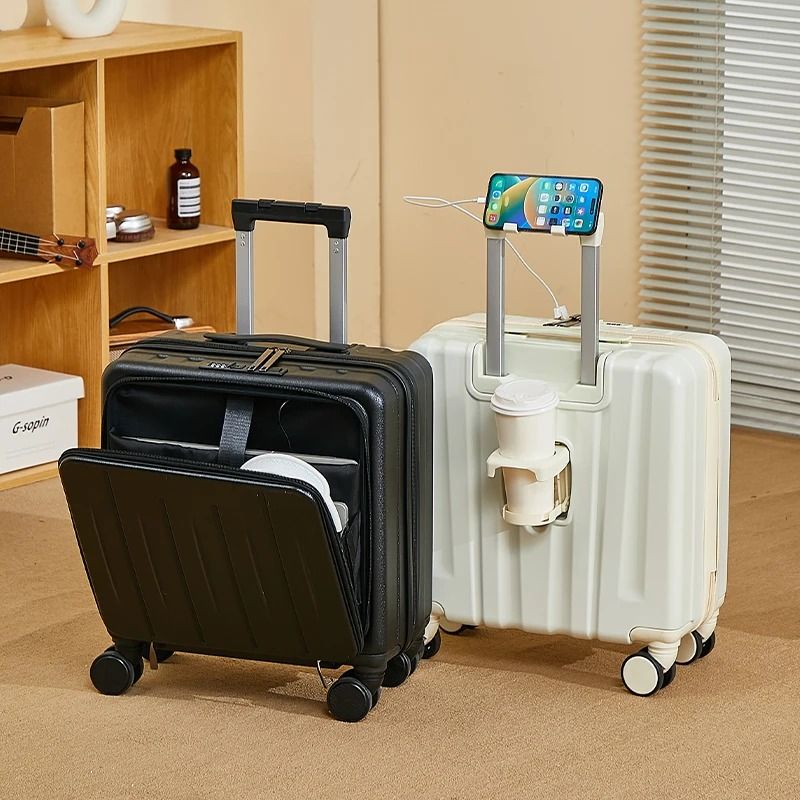Lightweight 18 Inch Travel Suitcase with Large Capacity and Swivel Wheels