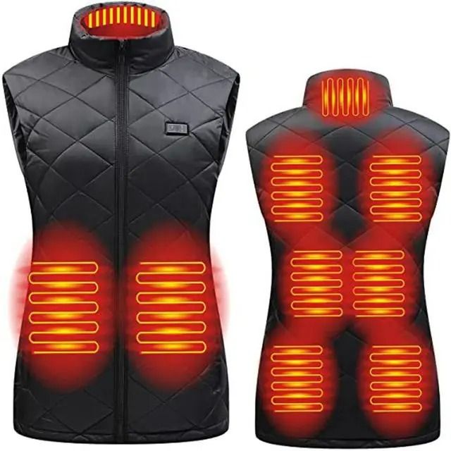 Womens Heated Winter Vest USB Infrared Thermal Jacket