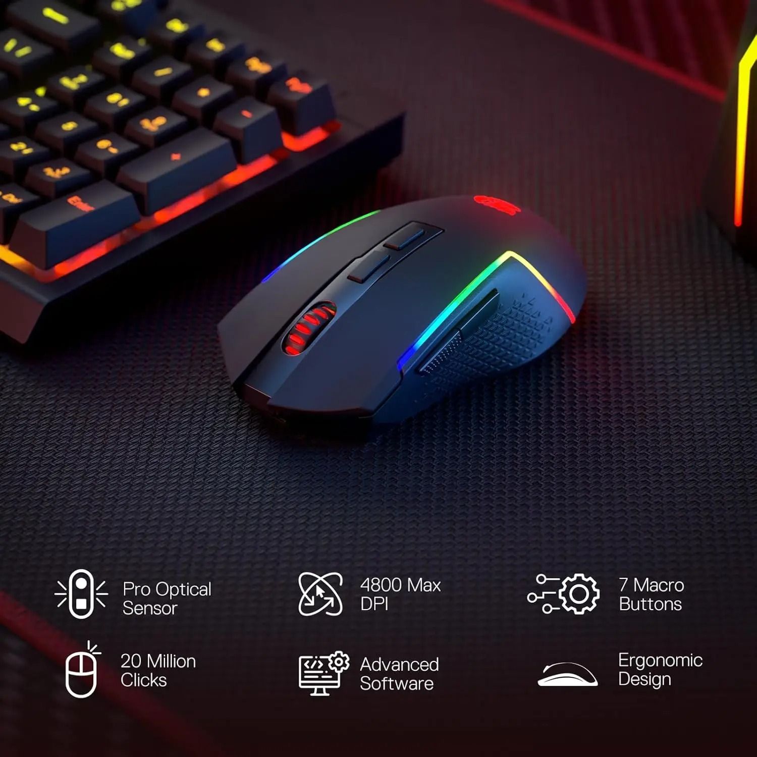 Wireless Gaming Essentials – 98-Key RGB Keyboard & Mouse Combo