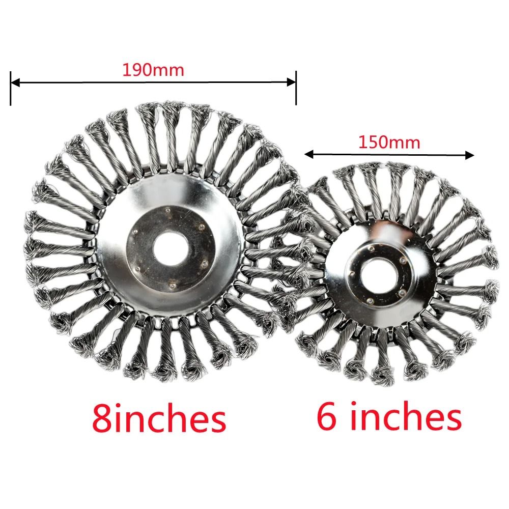 Steel Wire Wheel Weed Brush Cutter Head 6 8 Inch