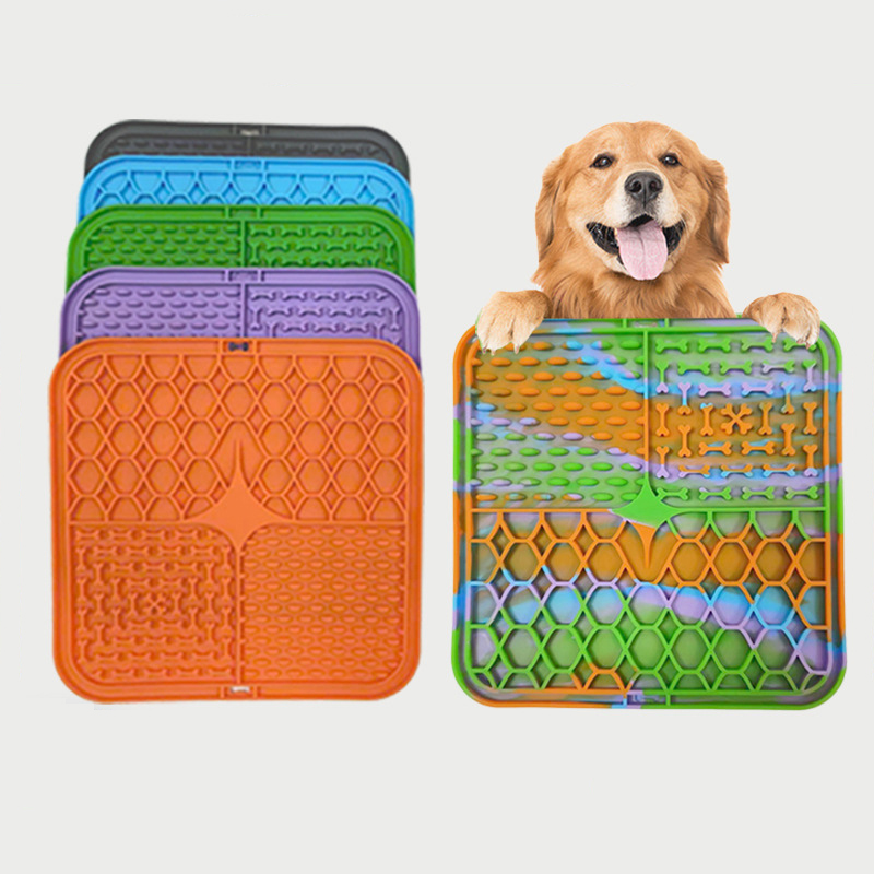 Pet Lick Silicone Feeding Mat for Dogs  Slow Food Plate & Training Tool
