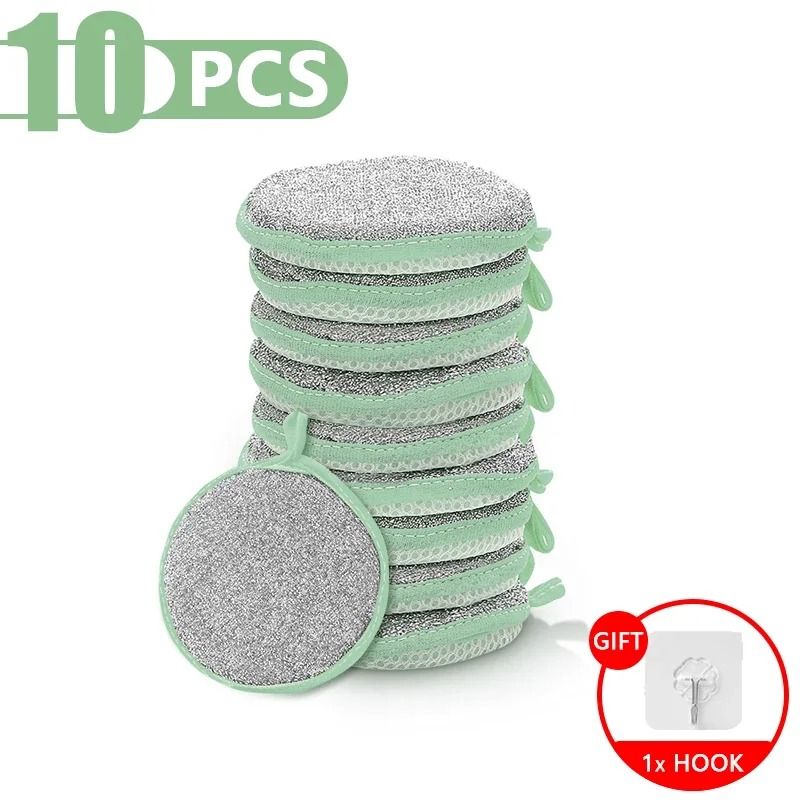 Double-Sided Reusable Dishwashing Sponge Set