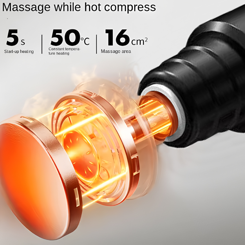 Deep Handheld Percussion Massager For Body, Mini Muscle Massage Gun, Back Neck Leg Cold And Hot Compress Fascia Gun