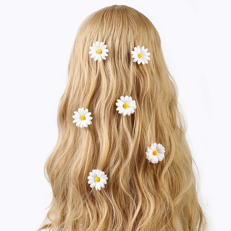 Flower Hair Clip Set for Girls Daisy Sunflower Mixed Color Hair Accessories