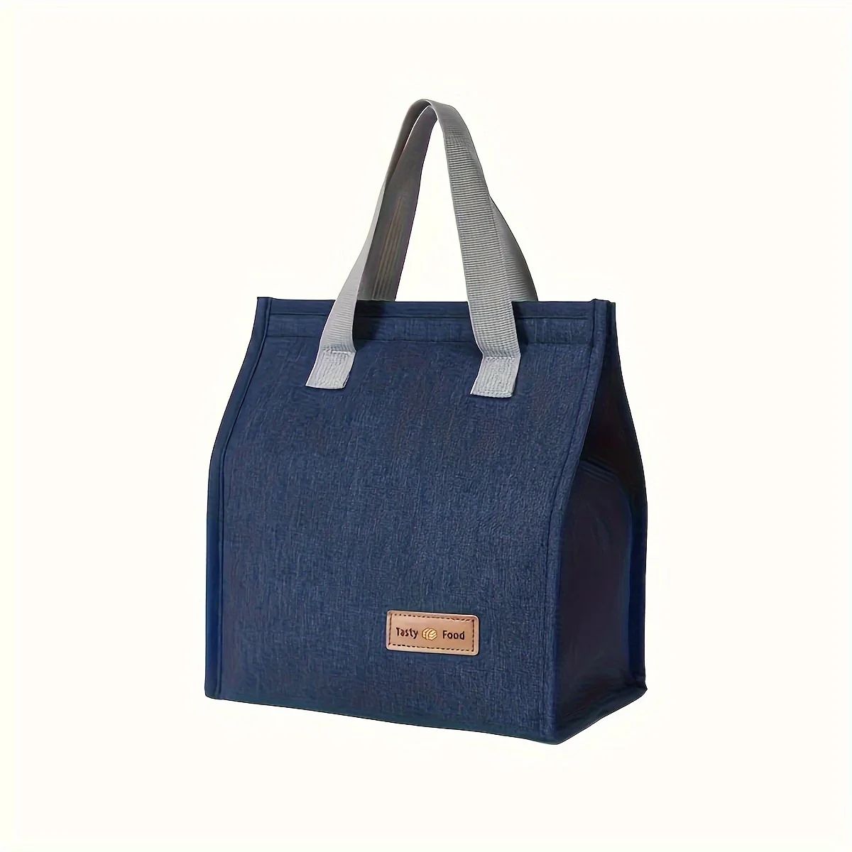 Large Capacity Insulated Lunch Bag – Vertical Cationic Thermal Food Tote with Handles, Leak-Resistant Meal Prep Cooler B