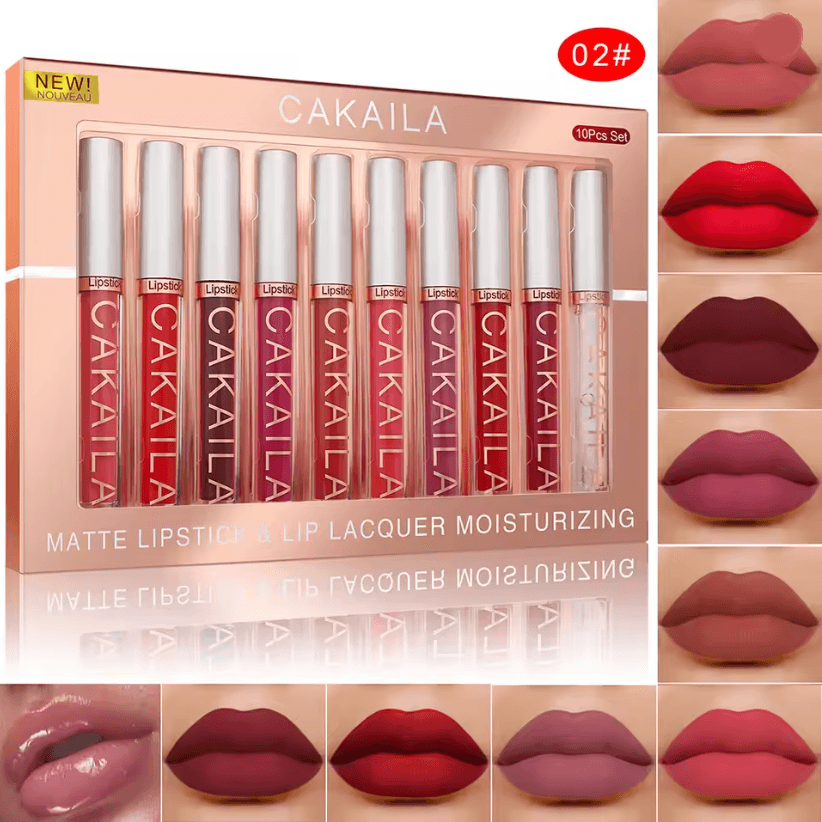 Velvet Matte Nude Lip Gloss Set Long Lasting Waterproof Liquid Lipstick