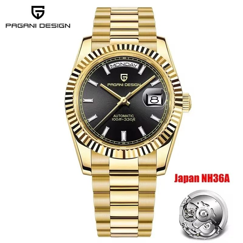 Automatic Day-Date Mechanical Watch – Luxury NH36A Movement Sapphire Timepiece