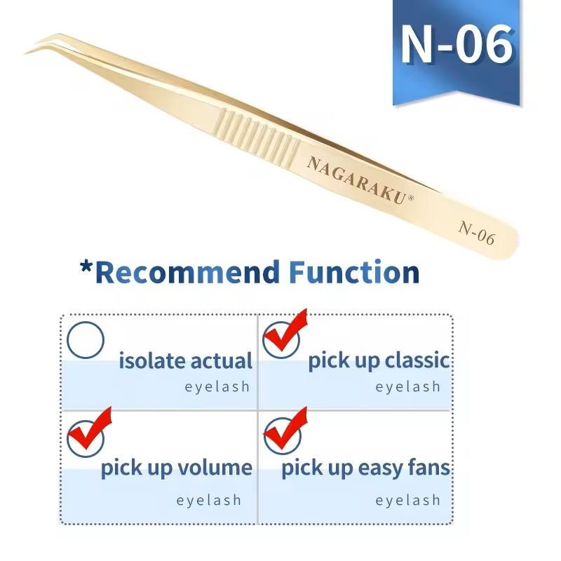 Womens Stainless Steel Eyelash Extension Tweezers