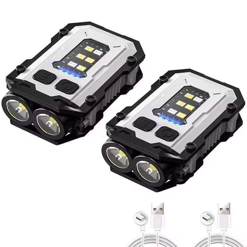 USB Rechargeable Multifunctional COB LED Keychain Flashlight with Magnetic Base