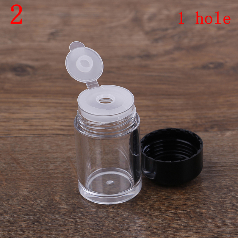 Nail Glitter Powder Container, Loose Powder Jar with Sifter, Refillable Bottle with Holes