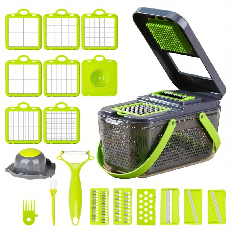 Storage & Carrying Case, Multifunctional for Shred, Slice, Flower Cuts