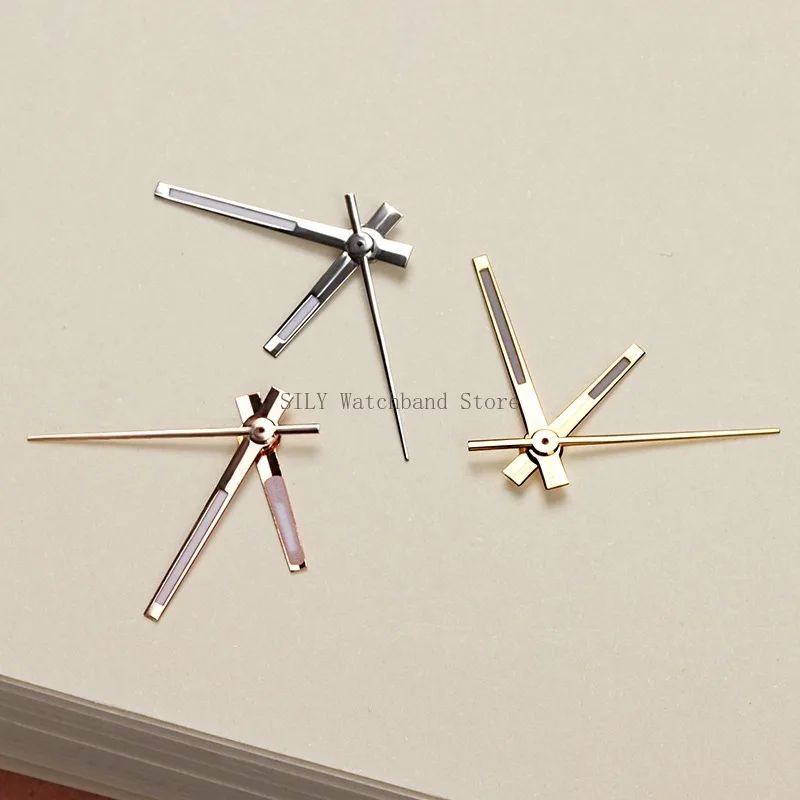 Modified Green Luminous Watch Hands, Fits Movements, Silver, Gold, Rose Gold Options