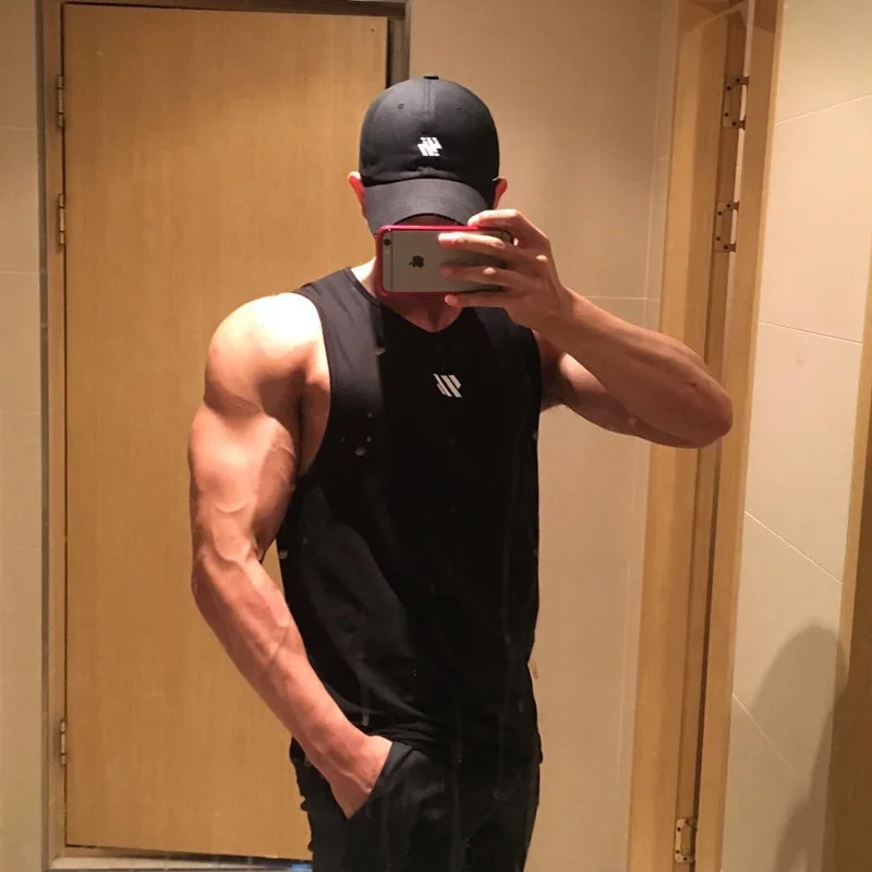 GITF Men's Bodybuilding Tank Top – Sleeveless Gym Workout Fitness Singlet, Summer Activewear Vest
