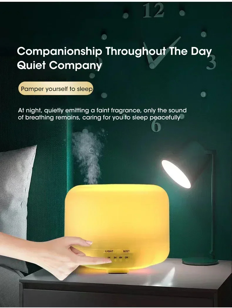 USB Mini Humidifier with Colorful Night Lights & Aroma Diffuser