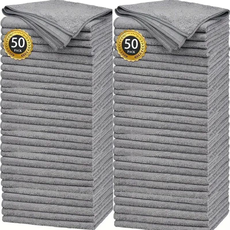 Thick Reusable Microfiber Cleaning Cloths Lint-Free Absorbent Towels for Car Window and Home