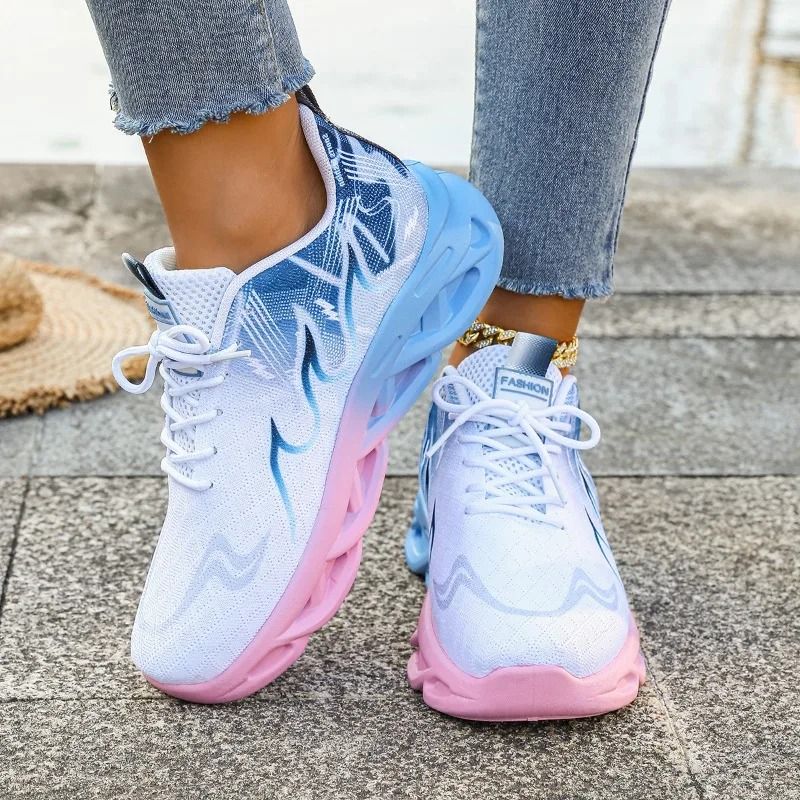 Womens Lightweight Breathable Slip On Fitness Sneakers