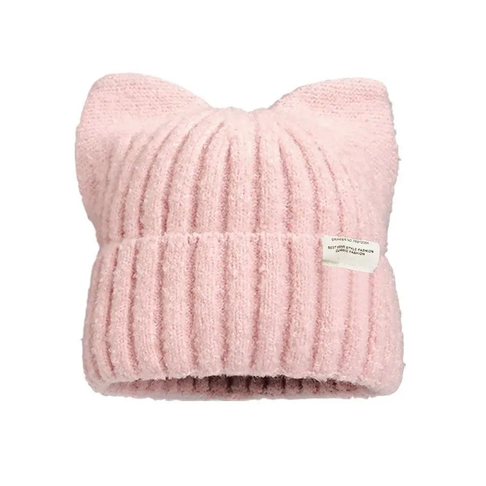 Cute Cat Ear Knitted Winter Beanie