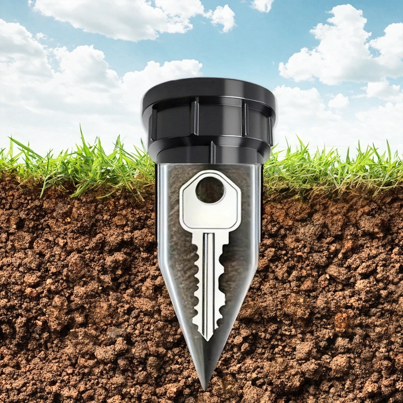 Outdoor Garden Key Safe Realistic Underground Watering Can Key Hider No Battery Needed Durable Plastic