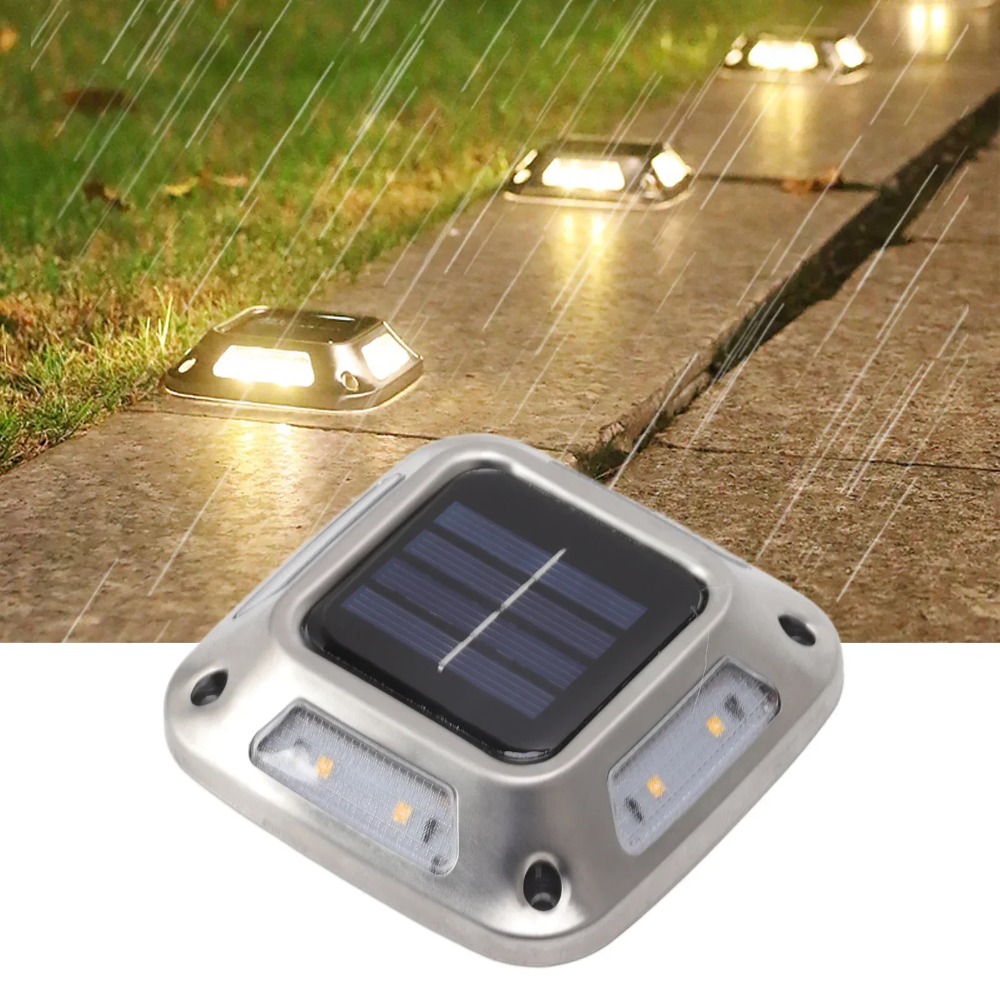 Solar Garden Lights Waterproof LED Outdoor Ground Lights for Courtyards & Driveways