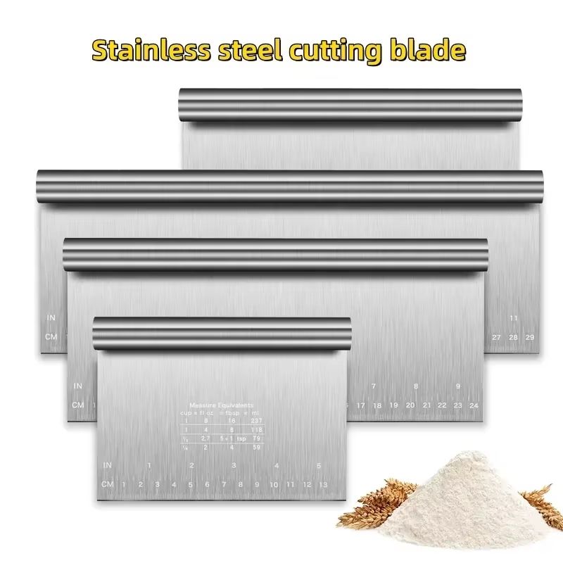 Professional Stainless Steel Cake Scraper Buttercream Edge Cake Smoother Tool Baking Pastry Spatula