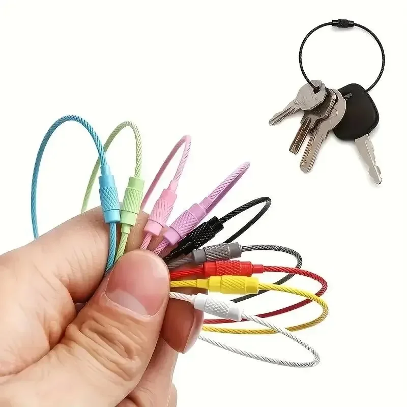 Stainless Steel Colorful Luggage Tag Wire Clips, Set of 10, Perfect for Travel, Suitcases, Backpacks & Everyday ID Tags