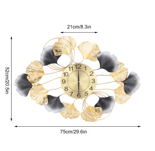 Aurelia Modern Luxury Gold Wall Clock – Large Decorative Living Room Statement Piece
