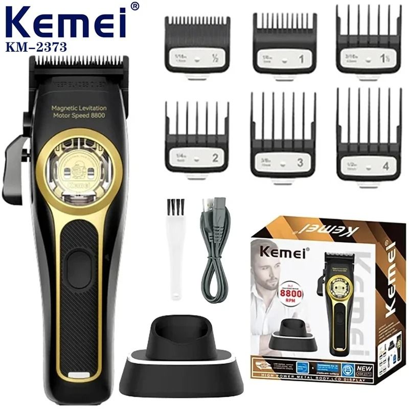 Kemei KM 2373 Hair Clipper with Magnetic Levitation Motor and Charging Base