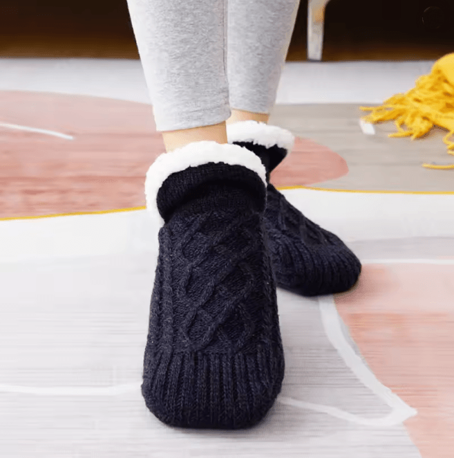 Mens Thermal Slipper Socks Warm Non Slip Fuzzy Home Wear