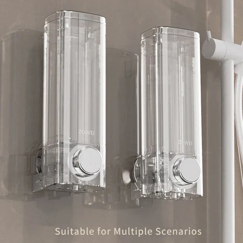 Wall Mounted Transparent Soap Dispenser for Bathroom and Kitchen