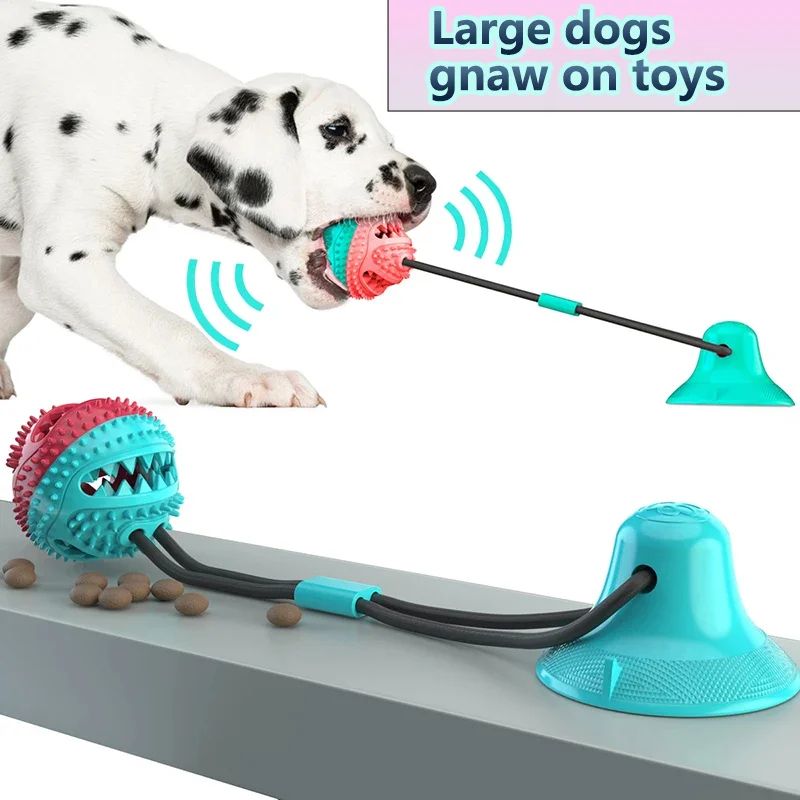 Interactive Suction Cup Dog Chew Ball