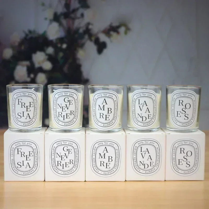 Elegant Wedding Gift, Clear Scented Candle in Crystal Glass Jar, Long Lasting Fragrance