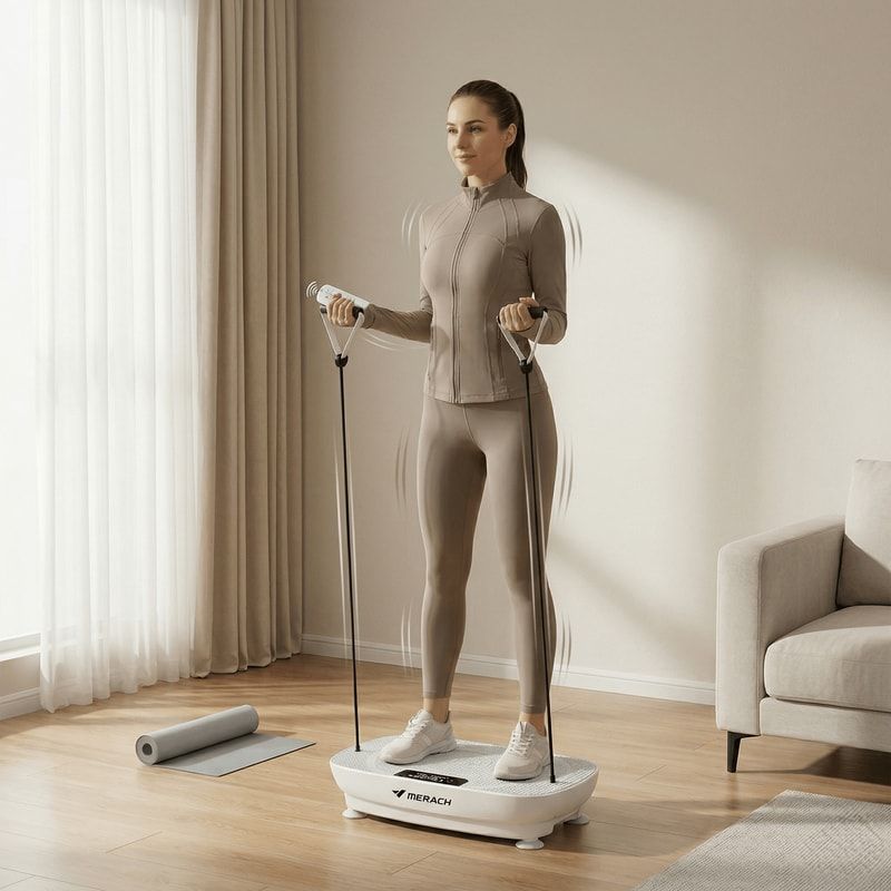 Vibration Plate Exercise Machine, Whole Body Workout Power Vibrate Fitness Platform Vibration Plate Weight Loss & Shape