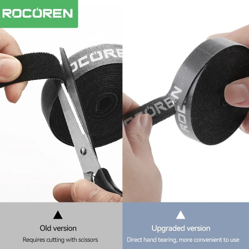 Rocoren Reusable Cable Organizer – High-Performance Hand-Tearing Management & USB Wire Winder