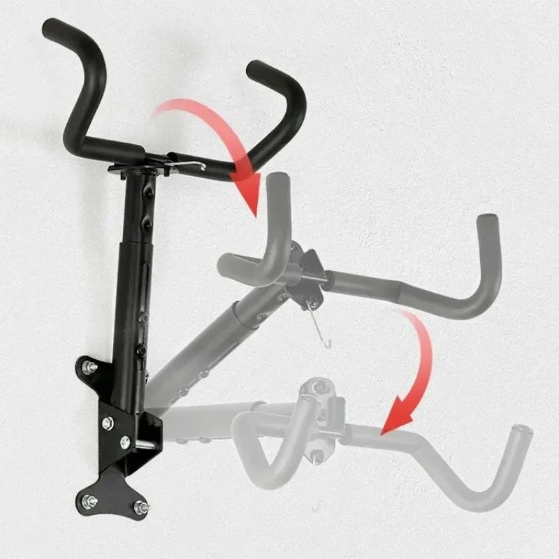 Heavy-Duty Wall Mounted Bicycle Rack – 360° Rotating Steel MTB Storage Stand