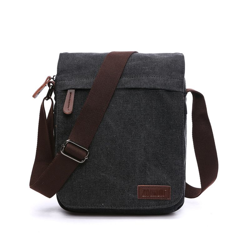 Men's Casual Shoulder Bag Vintage Canvas Messenger Satchel Bags Buckle Fashion Trend Portable