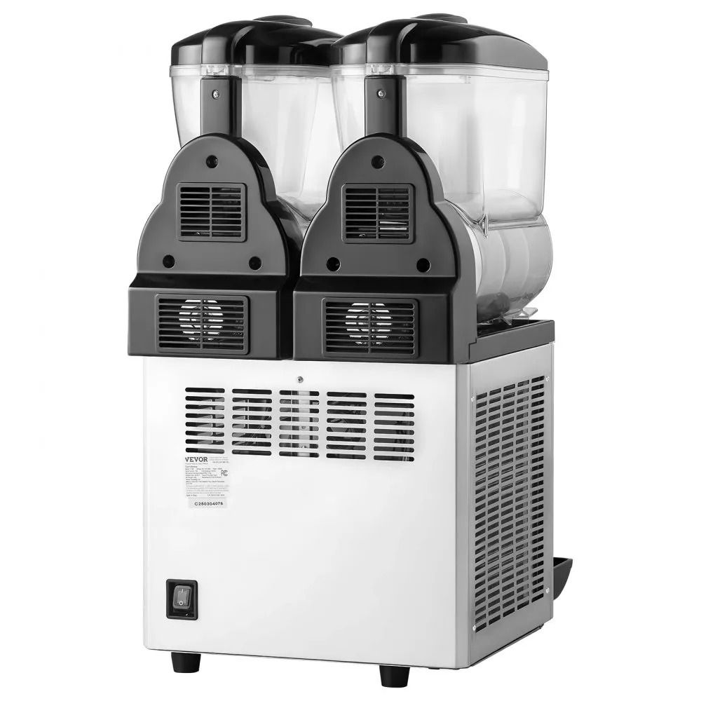 Slushie Maker, Commercial Frozen Drink Machine, Double Tank Slushy Maker, Stainless Steel Margarita Smoothie Machine