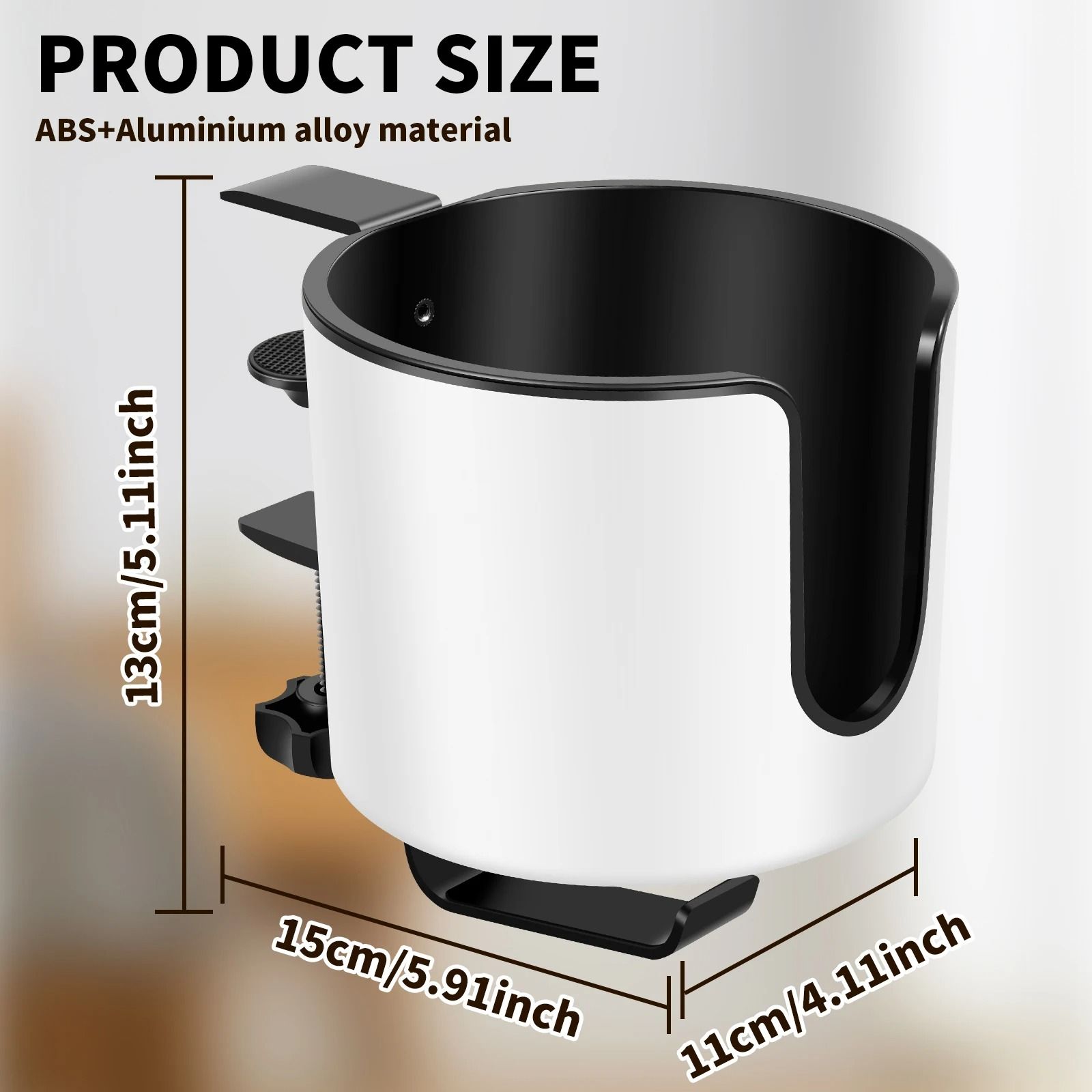 2 in 1 Headphone Holder Desk Clamp with Cup Holder Rack