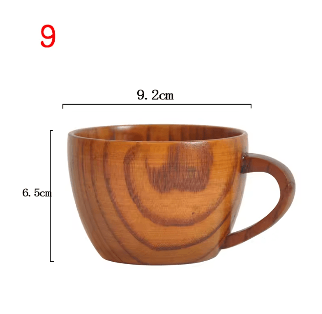 Handmade Wooden Beer Cup Natural Spruce Wood Big Belly Drink Mug