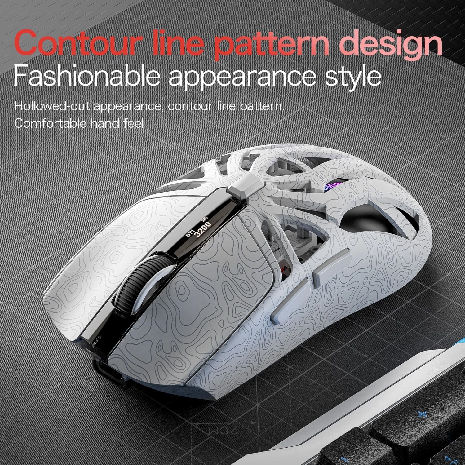 Ultra-Lightweight Tri-Mode Optical Gaming Mouse