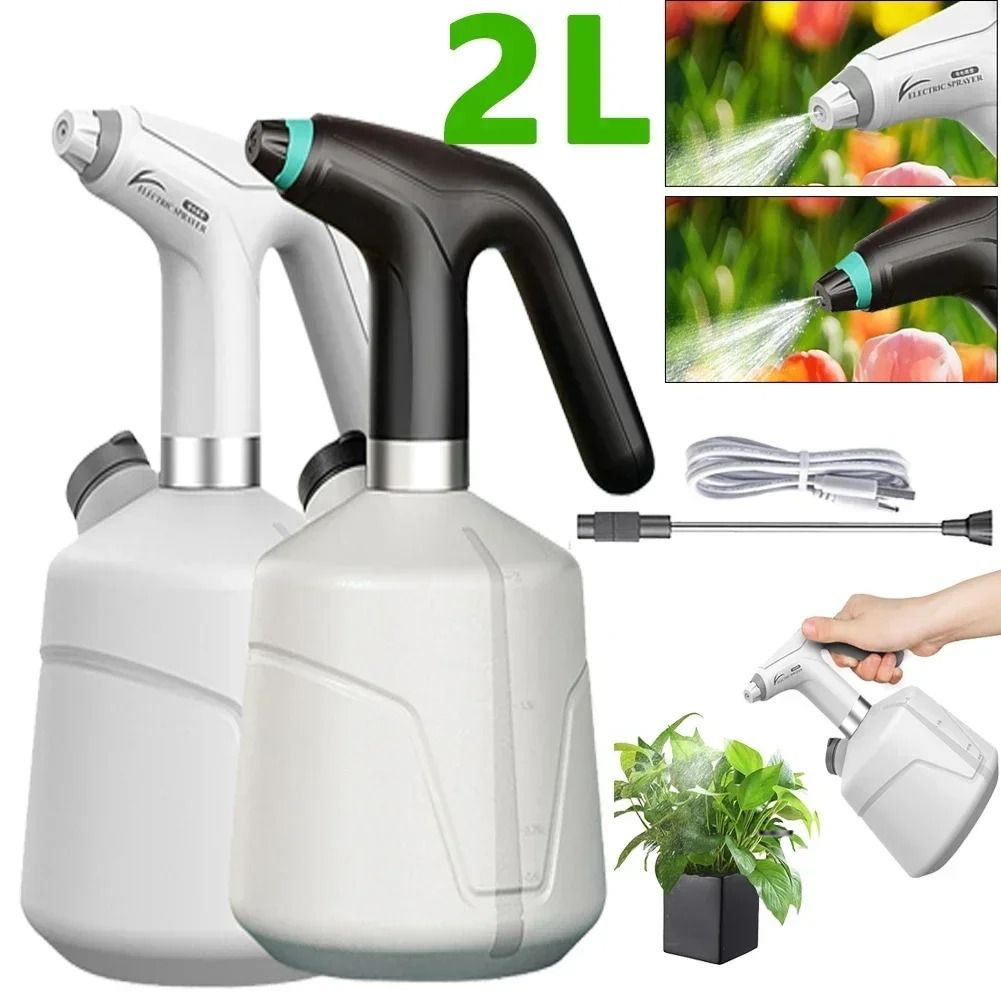Electric Garden Sprayer with USB Rechargeable Battery Automatic Watering Can 2L Capacity