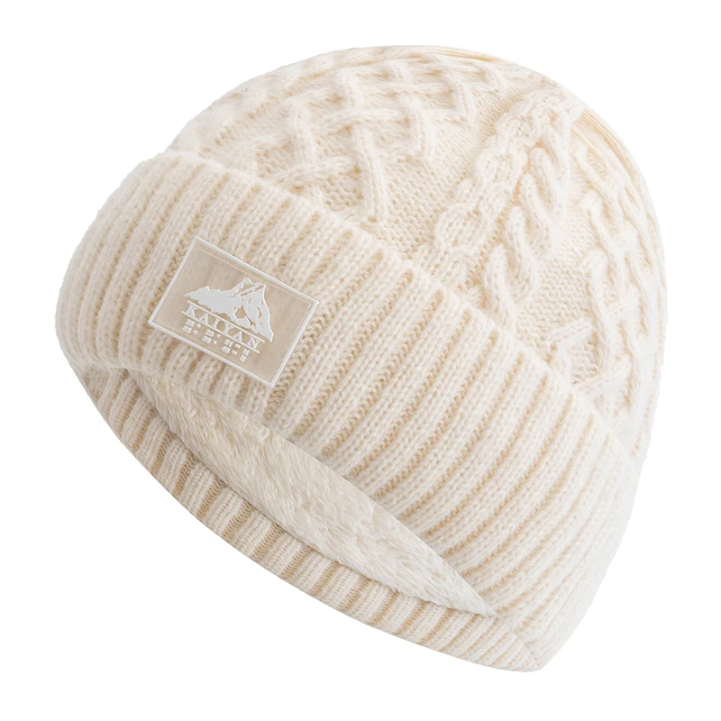 Unisex Warm Winter Hat, Stylish Beanie Cap with Plush Fur Lining, Perfect for Ski Sports, Men and Women