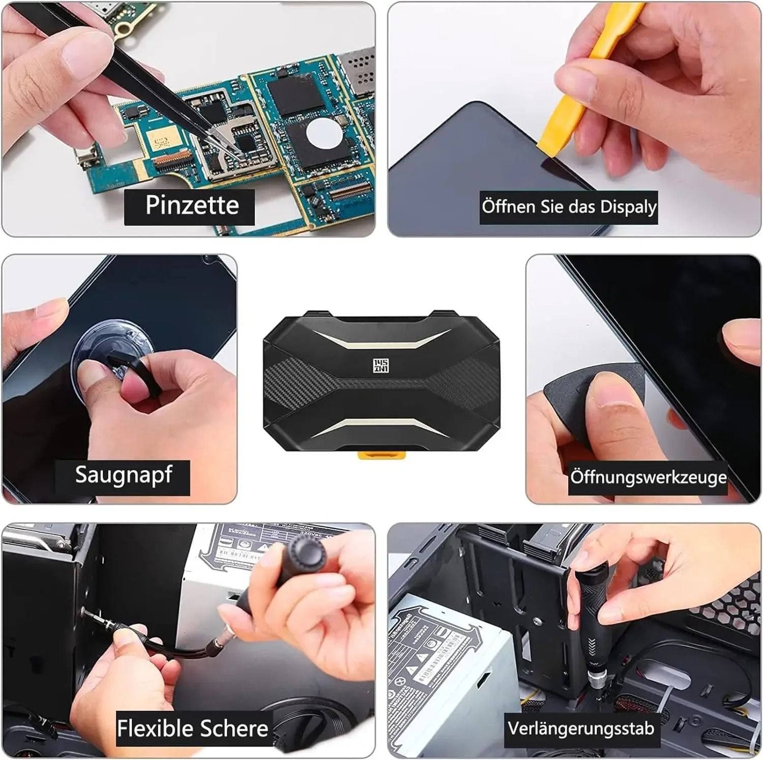 145 in 1 Precision Screwdriver Set with Magnetic Bits and ESD Safe Handle