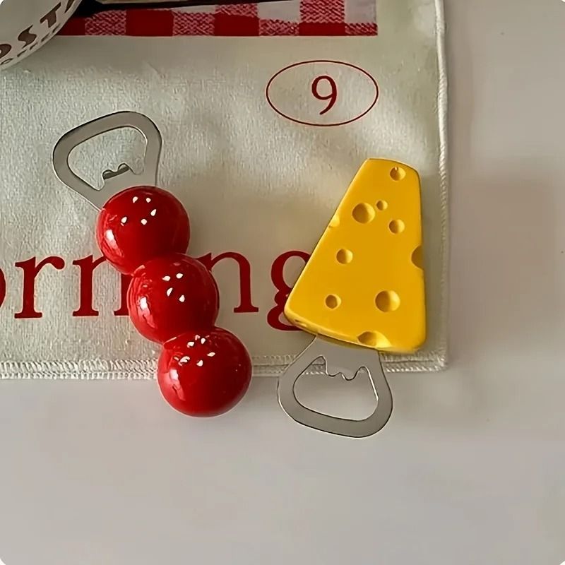 Magnetic Bottle Opener With Sugar Gourd And Cheese Design